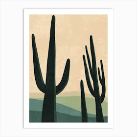 Cactus Print 1 Art Print