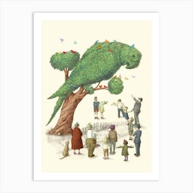 The Parrot Topiary Tree Art Print