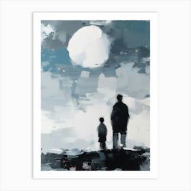 Moonlight Walk Style Abstract Art Print