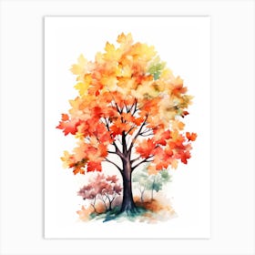 Cute Autumn Fall Scene 79 Art Print