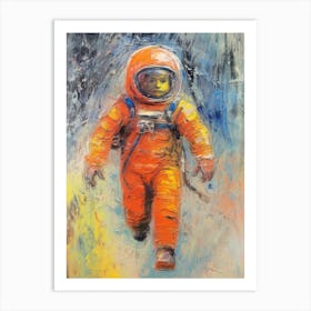 Astronaut Crayon 4 Art Print
