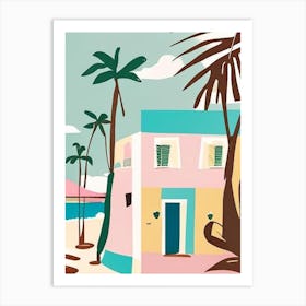 Cayo Coco Cuba Muted Pastel Tropical Destination Art Print