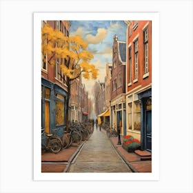 11.Streets of Amsterdam, Van Gogh, frescoes. Art Print