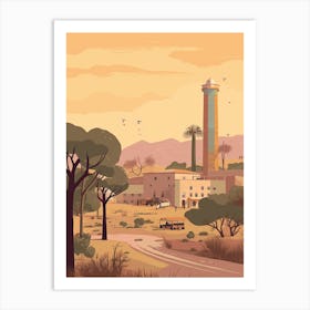 Khartoum Sudan Travel Illustration 2 Art Print