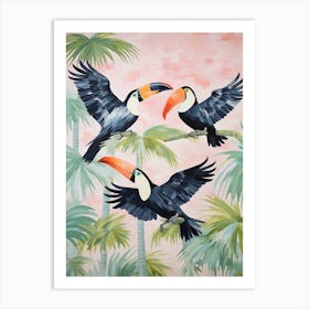 Vintage Japanese Inspired Bird Print Toucan 2 Art Print