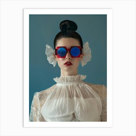 Woman Wearing Sunglasses Art Print