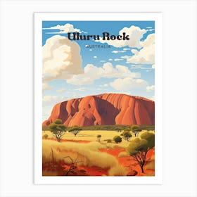 Uluru Rock Ayers Rock Art Illustration Art Print