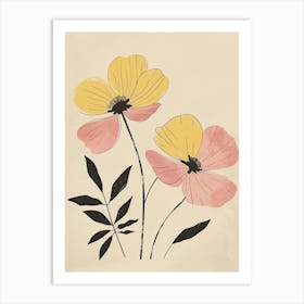 Denver Flower Market Boho Minimalist Style Art Print