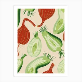 Mixed Vegetable Selection Pattern 2 Art Print