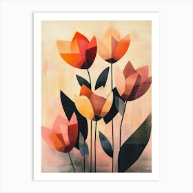 Abstract Tulips Art Print