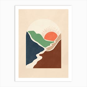 Sunrise In The Mountains 3 Art Print