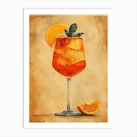 Aperol Spritz Orange 90 Art Print