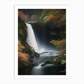 Shiraito Falls, Japan Realistic Photograph (1) Art Print