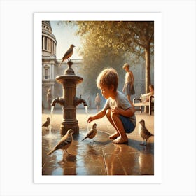 London Fountain Art Print