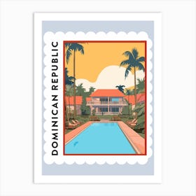 Dominican Republic Travel Stamp Poster Art Print