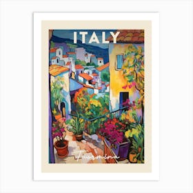 Taormina Italy 3 Fauvist Painting Travel Poster Art Print