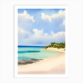 Sandy Island 3, Anguilla Watercolour Art Print