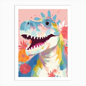 Colourful Dinosaur Gorgosaurus 2 Art Print