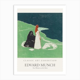 Two Women On The Shore, Edvard Munch Poster Art Print
