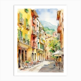 Salerno, Italy Watercolour Streets 2 Art Print