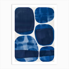 Blue Squares 1 Art Print