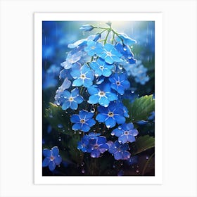 Forget Me Not Wildflower At Dawn (1) Art Print