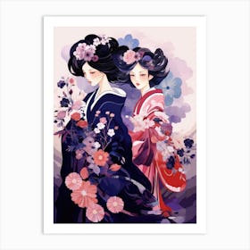 Geisha Girls Art Print