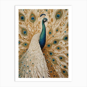 Golden Peacock no1 Art Print