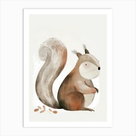 Charming Nursery Kids Animals Squirrel 5 Art Print