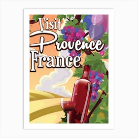 Visit Provence France Art Print