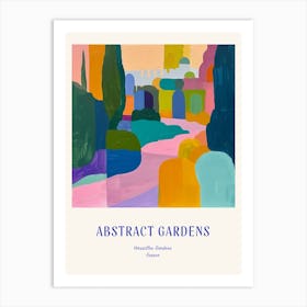 Colourful Gardens Versailles Gardens France 4 Blue Poster Art Print