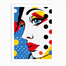 Face Polka Dots 2 Art Print