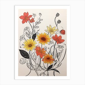 Sunflowers Luckycharms Art Print