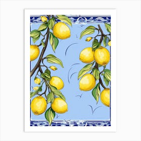 Lemons Illustration 9 Art Print