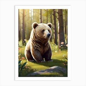 Cute Bear 1 Art Print