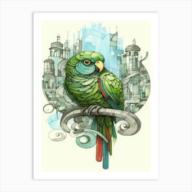 Basil Parrot In The City Art Print