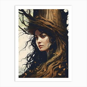 Woman In A Tree Art Print