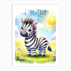 Z For Zebra Nursery Art Print