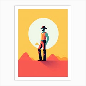 Sleek Cowboy Rhythms Art Print