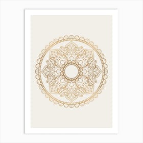 Beaige Mandala No 226 B Art Print