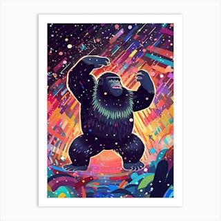 At The Disco   Gorilla Art3 Art Print