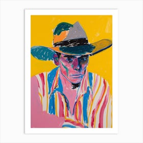 Painting Of A Cowboy 12 Art Print
