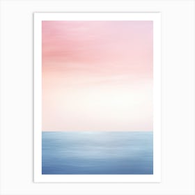 Abstract Pink And Blue Ocean Background Art Print