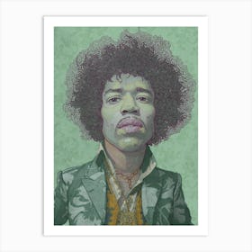 Jimi Hendrix Illustration Art Print