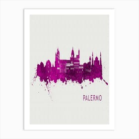 Palermo Italy City Purple Art Print