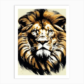 Portrait Of A Lion Art Print