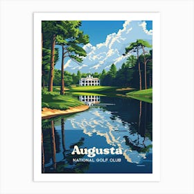 Augusta National Open Championship Digital Travel Art Poster