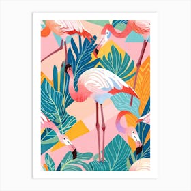 Flamingos 6 Art Print