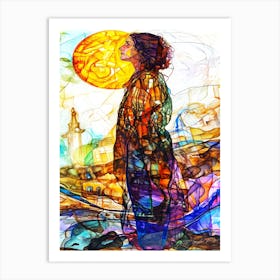 Ponder About - Woman Wondering Art Print