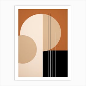 Abstract Bauhaus Tapestry: Shapes Interwoven Art Print